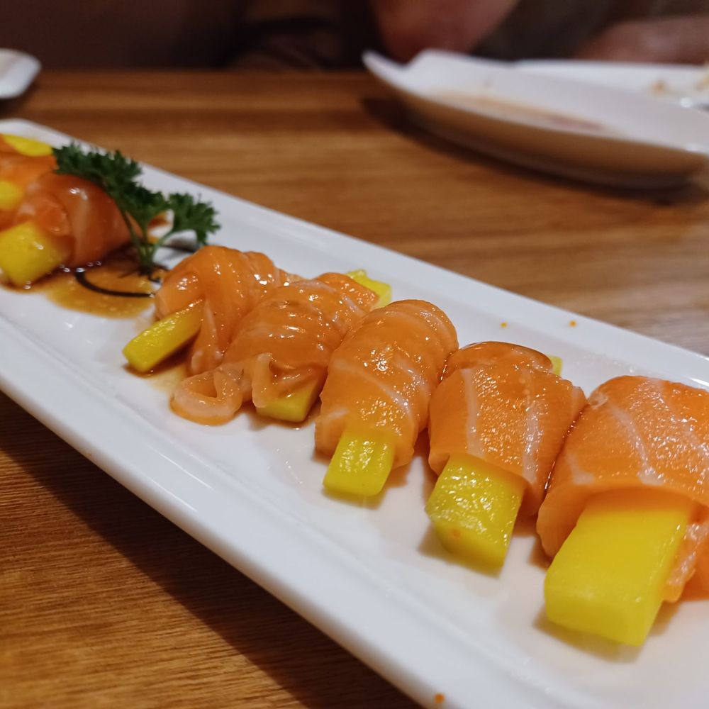 Sushi Masa - Mango wrapped salmon - Sushi Bars Near Me - Metairie, Louisiana Sushi Masa - Mango wrapped salmon - Sushi Bars Near Me - Metairie, Louisiana