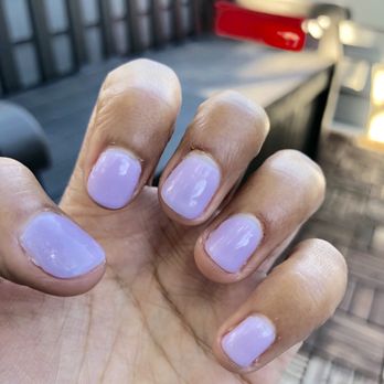 Pure Nails & Spa - Gel mani with scabbed up cuticles on the middle and ring finger, gel doesn't extend all of the way down - Nail Salons Near Me - Richmond, Virginia Pure Nails & Spa - Gel mani with scabbed up cuticles on the middle and ring finger, gel doesn't extend all of the way down - Nail Salons Near Me - Richmond, Virginia