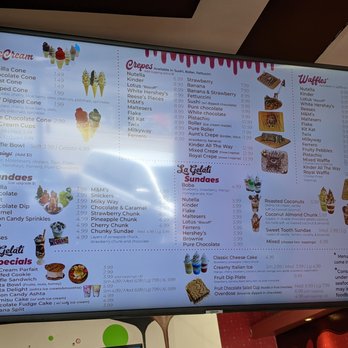 La Gelati - a menu on a large screen - Desserts Near Me - Dearborn Heights, Michigan