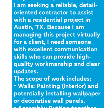 Handyman & Beyond - The scope of work that was posted on Thumbtack that Ryan claims he did not receive. - General Contractors Near Me