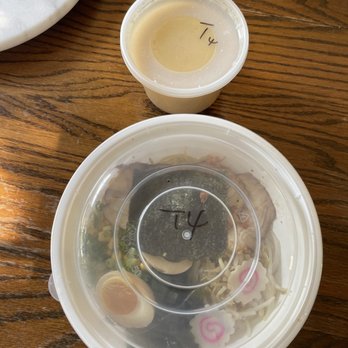 Ton Ichi Ramen - Chicken ramen to-go, broth comes separate and gets poured over - Ramen Near Me - St. Charles, Illinois