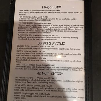 Yonkers Brewing Co. - Beer menu - Gastropubs Near Me - Yonkers, New York Yonkers Brewing Co. - Beer menu - Gastropubs Near Me - Yonkers, New York