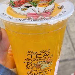 Boyfriend: lychee, mango, white tea with mango star jelly