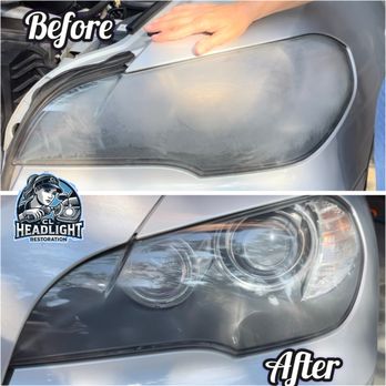 CL Headlight Restoration - BMW headlight before and after. - Auto Detailing Near Me - Houston, Texas CL Headlight Restoration - BMW headlight before and after. - Auto Detailing Near Me - Houston, Texas