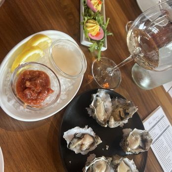 Domaine Willamette - Deviled eggs and oysters to start! - Wineries Near Me - Dayton, Oregon