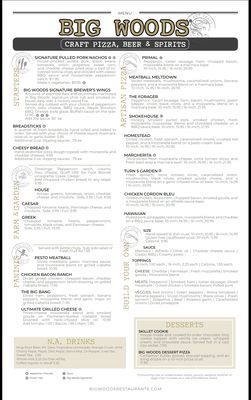 Menu photo 6 Big Woods Pizza - Nashville Nashville, IN Menu photo 6 Big Woods Pizza - Nashville Nashville, IN