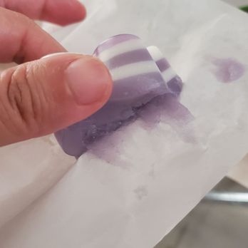 Cocomilk Cafe - Mochi layer .. stuck on paper liner, they should really use parchment or wax paper. - Laotian Near Me - Sacramento, California Cocomilk Cafe - Mochi layer .. stuck on paper liner, they should really use parchment or wax paper. - Laotian Near Me - Sacramento, California