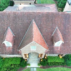 Aqua-Nomics Exterior Cleaning - Historic tile roof cleaning in Atlanta before