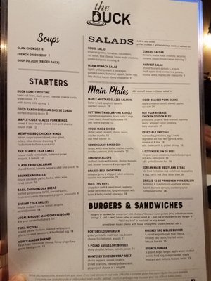 Menu photo 1 The Duck Sturbridge, MA Menu photo 1 The Duck Sturbridge, MA