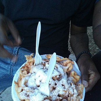 Penn's Landing - Funnel Cake... $8.00 it was pretty big...could have been shared by 2 adults and 2 small children. Also cotton candy $4.00. - Skating Rinks Near Me - Philadelphia, Pennsylvania Penn's Landing - Funnel Cake... $8.00 it was pretty big...could have been shared by 2 adults and 2 small children. Also cotton candy $4.00. - Skating Rinks Near Me - Philadelphia, Pennsylvania