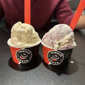 Tongue In Cheek Ice Cream - Vanilla and blueberry cheesecake - Ice Cream & Frozen Yogurt Near Me - Richardson, Texas