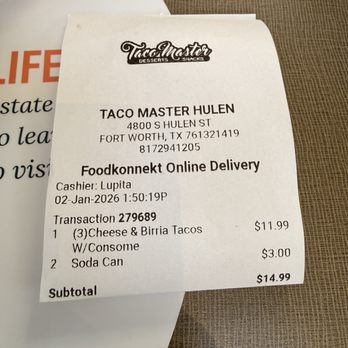 Taco Master - Mexican Near Me - Fort Worth, Texas