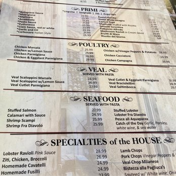 Pagliucas - Menu - Italian Near Me - Boston, Massachusetts
