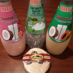 Amaryllis Meat Market - Coconut juices and quesito de leche (milk candy)
