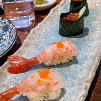 Okane - Shrimp and uni plating - Sushi Bars Near Me - San Francisco, California Okane - Shrimp and uni plating - Sushi Bars Near Me - San Francisco, California