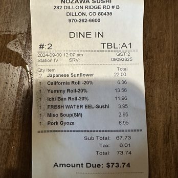 Nozawa - Sushi Bars Near Me - Dillon, Colorado