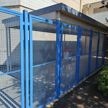 Secoma Fence - Custom panels powder coated blue - Fences & Gates Near Me - Tacoma, Washington