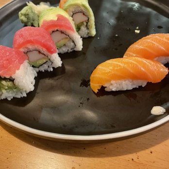 Koi Sushi - 6 pieces Rainbow roll and Salmon (Sake) - Sushi Bars Near Me - Oviedo, Florida