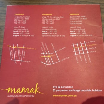 Mamak - Restaurants Near Me - Chatswood, NSW