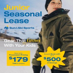Kids ski & snowboard seasonal leases. Gear that grows with them. Preseason pricing + savings on winter equipment.