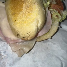 The hair on the sandwhich