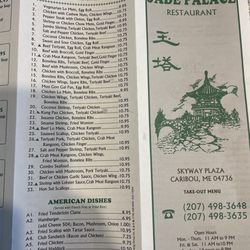 Jade Palace Restaurant - Menu