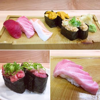 Sushi Ki-ichi - Otoro, saketoro, maguro (bluefin tuna), uni gunkan, natto gunkan, negitoro gunkan. - Sushi Bars Near Me - Tigard, Oregon Sushi Ki-ichi - Otoro, saketoro, maguro (bluefin tuna), uni gunkan, natto gunkan, negitoro gunkan. - Sushi Bars Near Me - Tigard, Oregon