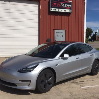 DFW Clear Bra - Tesla Model 3 full vehicle Stealth Wrap - Auto Detailing Near Me - Carrollton, Texas