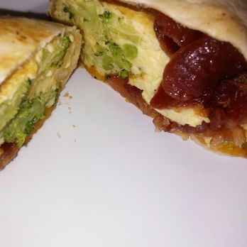 Commercial Point Cafe - Bacon and cheese wrap with broccoli - American Near Me - Fort Lauderdale, Florida