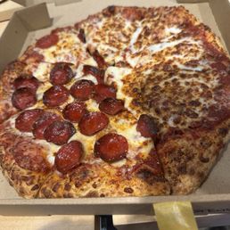 Half Cheese Half Pepperoni Half Cheese Half Pepperoni