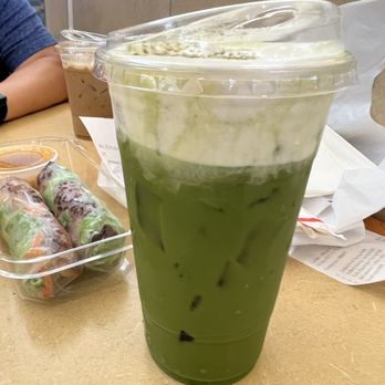 Brodard Express - Thai green tea with sea salt crema - Food Court Near Me - Santa Ana, California