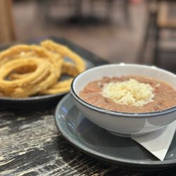 Walk-On's Sports Bistreaux - The Colony Restaurant - Red beans and a side of onion rings