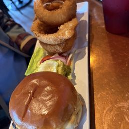 Royale with cheese and onion rings. Royale with cheese and onion rings.