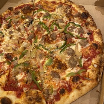Andy's Pizza - Shaw - Sausage and Green Pepper Pizza + caramelized onions. So good! - Pizza Near Me - Washington, DC, District of Columbia