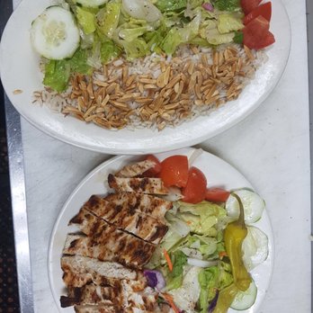 Makarios - Rice almond salad and Greek Tawook - Middle Eastern Near Me - Birmingham, Alabama Makarios - Rice almond salad and Greek Tawook - Middle Eastern Near Me - Birmingham, Alabama