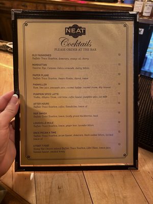 Neat Bourbon Bar & Bottle Shop by null