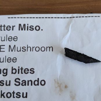 CHIBI Ramen - The plastic shard I found in my Butter Miso. - Ramen Near Me - Orlando, Florida CHIBI Ramen - The plastic shard I found in my Butter Miso. - Ramen Near Me - Orlando, Florida