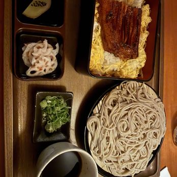 Soba-ya - Lunch Special- Unagi Don with Soba Noodles (cold) - Japanese Near Me - New York, New York