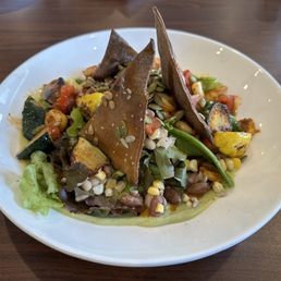 Three Sisters Salad on August 23, 2023. The best salad, not only among indigenous menus, but any type of American cuisine.