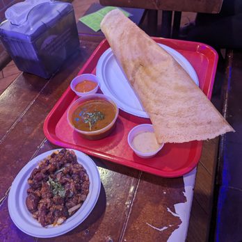 VEGZ - masala dosa (it was bigger than our arms) - Vegetarian Near Me - Washington, DC, District of Columbia VEGZ - masala dosa (it was bigger than our arms) - Vegetarian Near Me - Washington, DC, District of Columbia