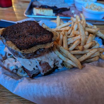 Meat BBQ - Pork Belly Reuben - Barbeque Near Me - Lansing, Michigan