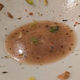 The 1/2-cup of off-putting dressing that I drained from the Aegean Salad, which otherwise might have been good. Order without dressing!