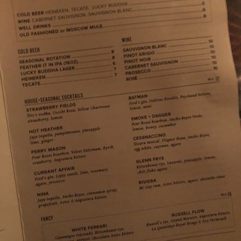 Blind Barber - Special cocktails - Barbers Near Me - Highland Park, California