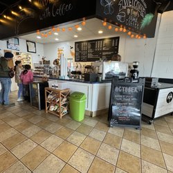 Angel's Island Coffee - Front counter and specials board