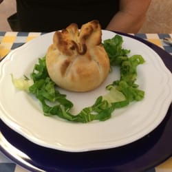 Il Canestro - Smoked mozzarella baked in bread.