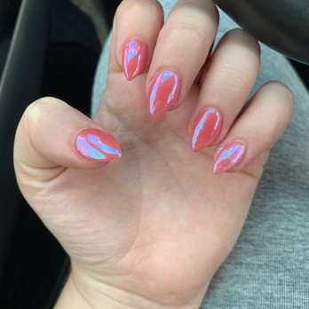 Yeah 1 Nails Bar - NexGen powder with chrome and almond shape - Nail Salons Near Me - Plano, Texas Yeah 1 Nails Bar - NexGen powder with chrome and almond shape - Nail Salons Near Me - Plano, Texas