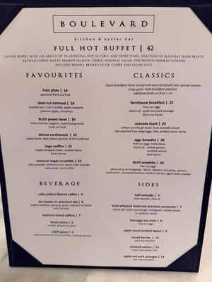 Menu photo 4 Boulevard Vancouver, BC Menu photo 4 Boulevard Vancouver, BC
