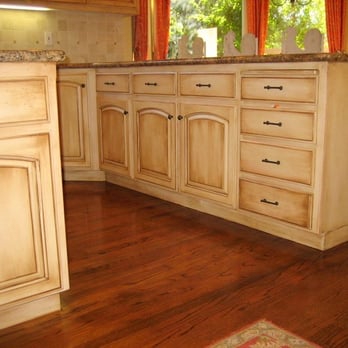 Creative Wall Designs - Weathered Oak Cabinet Finish - Painters Near Me