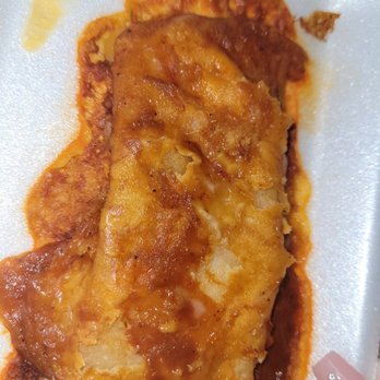 Toro Loco - Melted Styrofoam enchilada !!!  Wow!!!! And $5.25??? I would like a refund - Mexican Near Me - Lompoc, California
