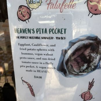 Falafelle - Great Vegan Falafel- eggplant, cauliflower, fried potato with vegan pesto... so good! - Vegan Near Me - Belmont, California Falafelle - Great Vegan Falafel- eggplant, cauliflower, fried potato with vegan pesto... so good! - Vegan Near Me - Belmont, California